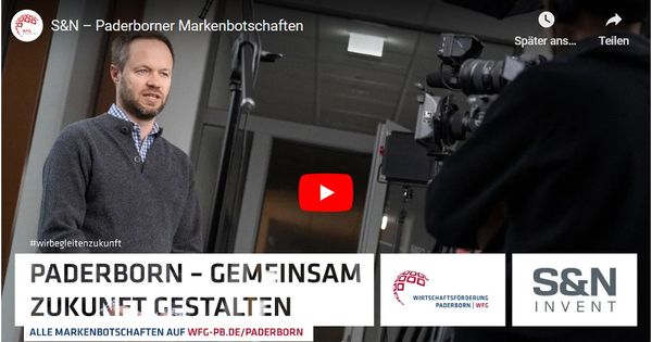 Die S&N Group ist Teil des Projekts Markenbotschaften der Wirtschaftsförderung Paderborn. In einem Video erklärt Markus Beverungen, Vorstand der S&N Group, was er am Standort Paderborn schätzt.